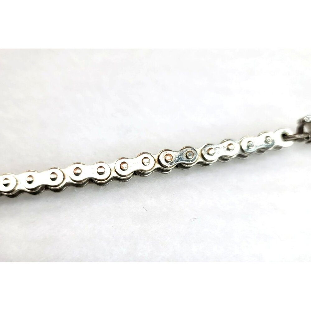 Bike Chain Bracelet Fashion Jewelry Silver Tone Biker Special 8" PR184 - Picture 7 of 7